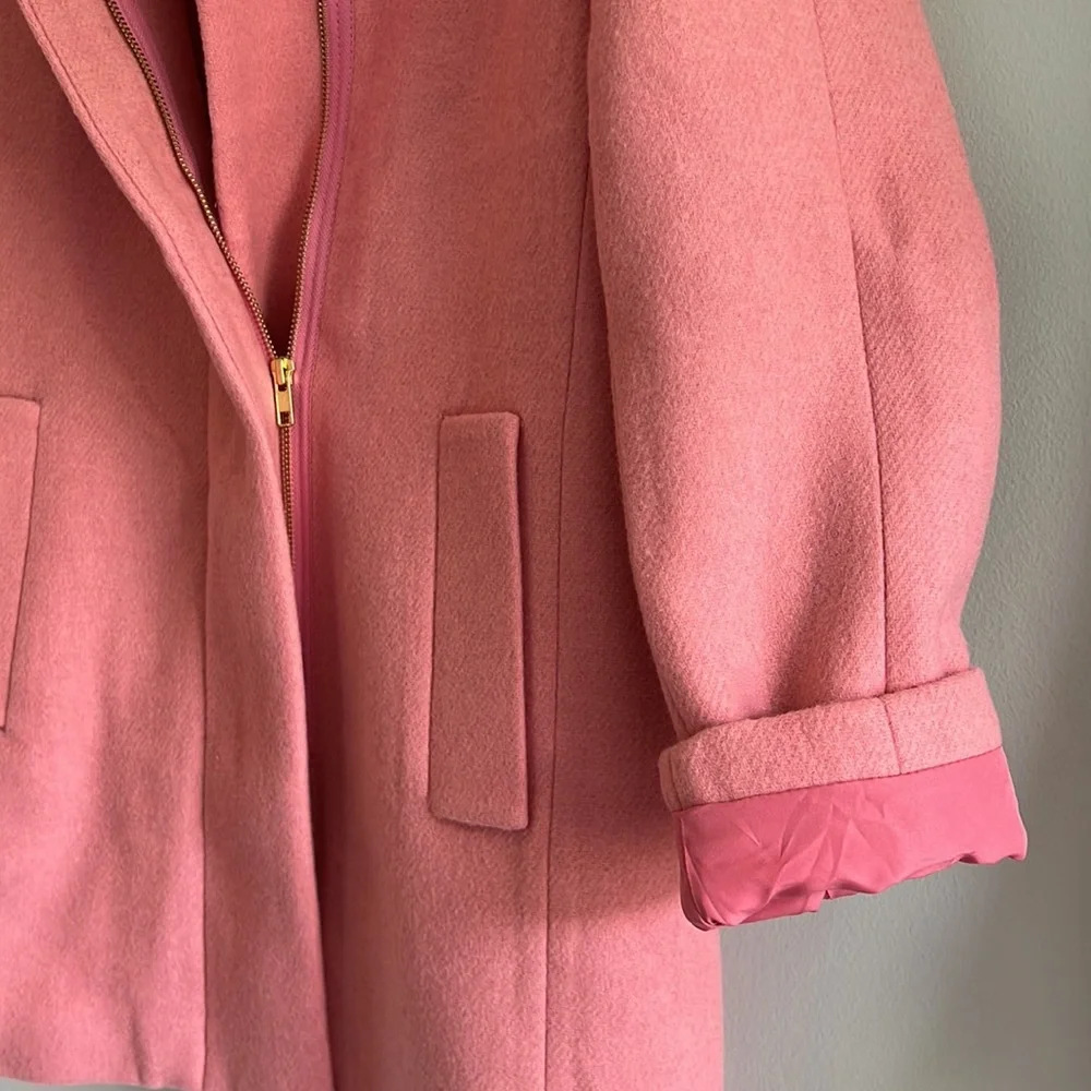 NWT J. Crew Mercantile City Coat *Rare Pink* - Picture 6 of 6